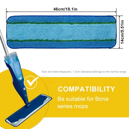 Customizable Made in China Replacement Mop Pads for Bona Floor Cleaning System: Easy Fit Reveal Mop Pads
