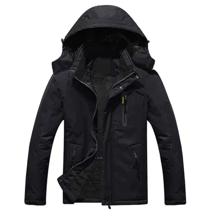 Waterproof Mens Black Ski Coat For Sale