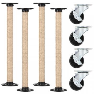 4 Pack Industrial Pipe Table Leg Set