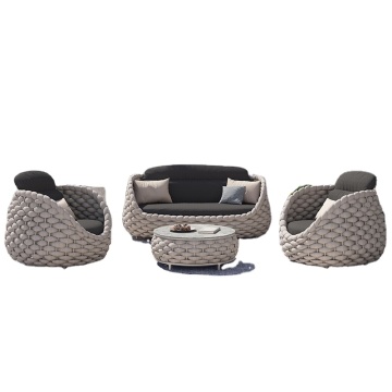 Nordic Outdoor Rattan Sofa Collection for Courtyards, Balconies, and Gardens