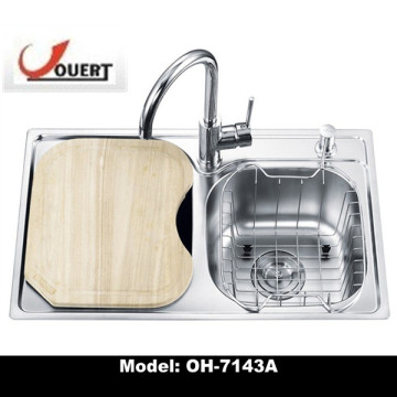 OH-7143A 304 Stainless Steel Double Lavabo Kitchen Sink