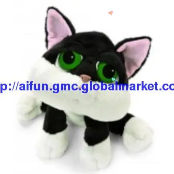 plush toys   Black & White cat peeper