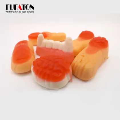 Colorful gummy body parts finger gummy candy for Halloween