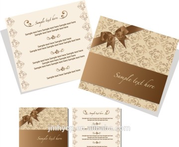 2015 new style popular high quality dispoable invitation greeting card