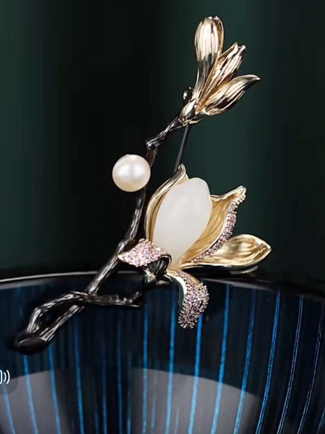 Magnolia Metal Brooch