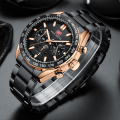 Новые роскошные мужские часы с брендом из нержавеющей стали
