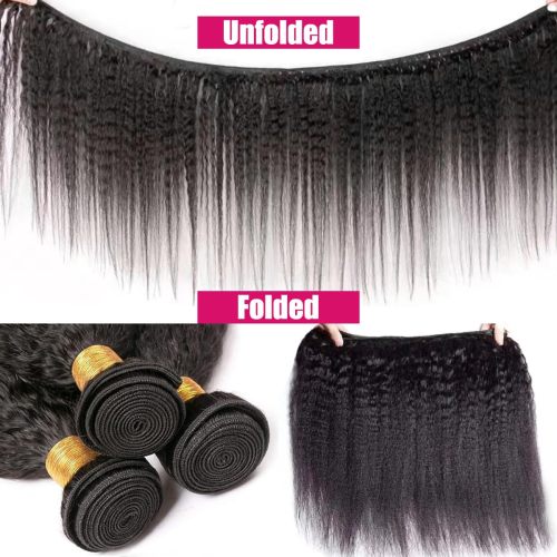 12 14 16 Kinky Straight Bundles Human Hair