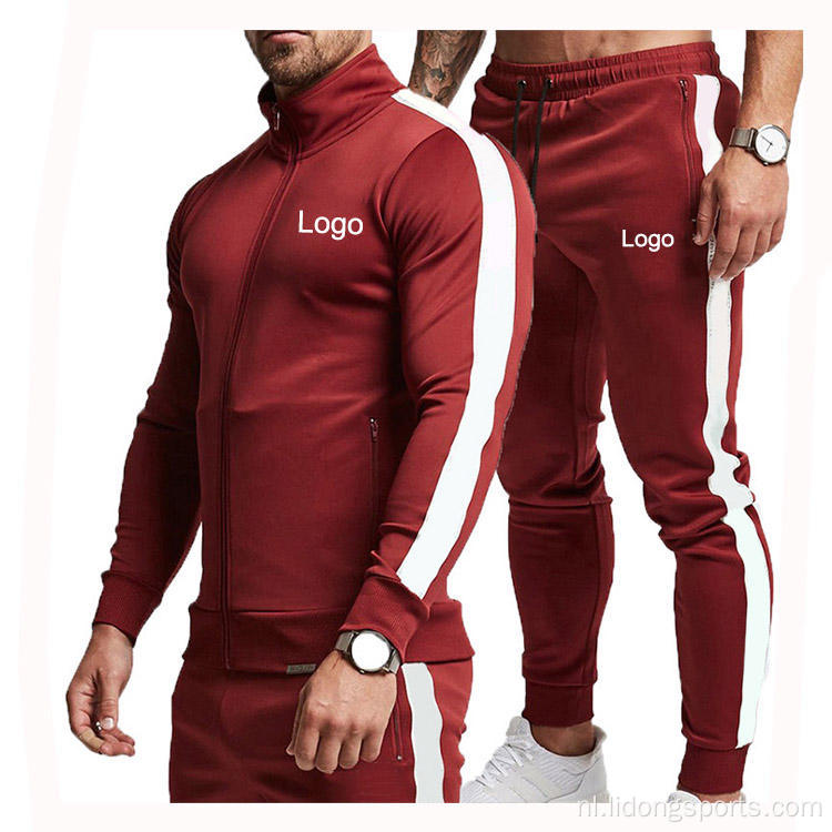 Groothandel trainingsspoorpakken aangepaste heren jogging tracksuit