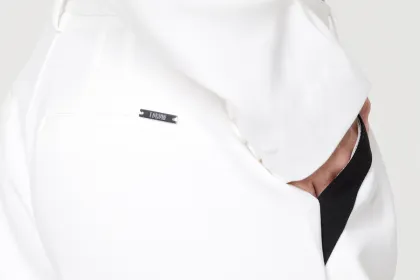 White High Waist Womens Pants