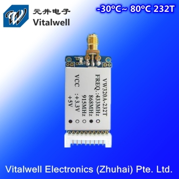 VW320A zhuhai หุ่นยนต์ควบคุม 232ttl 868MHz 1 กม. ตัวรับส่งสัญญาณไร้สาย