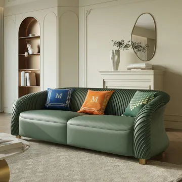 Elegant Italian Design Genuine Leather Living Room Sofa