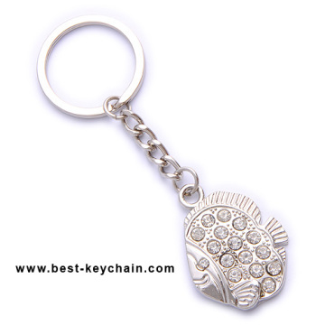 Hot Sales Custom Bling Metal Fish Keychain (BK10712)