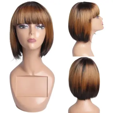 Fast delivery heap bob wig synthetic, no MOQ synthetic 8 inch bob wig