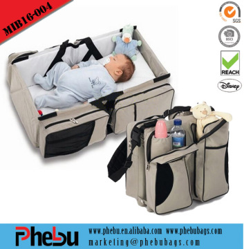 Multi-function folding baby diaper bag for bed baby travel cot bag(MAB16-004)