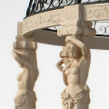 Luxury Marble Gazebo adorned with Caryatid Columns