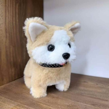 Motion Responsive Spliced Upright Ear Puppy Stuffed Toy