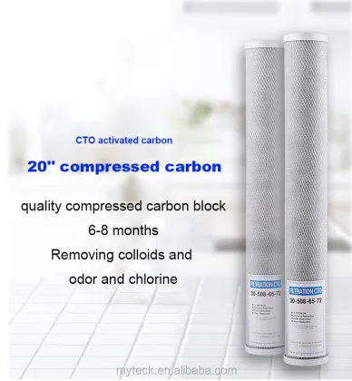 Myteck High Quality CTO 20'' Water Purifier Filter Element for Household Water Filter Systems
