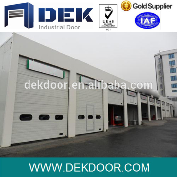 Exterior industrial sectional door for factory