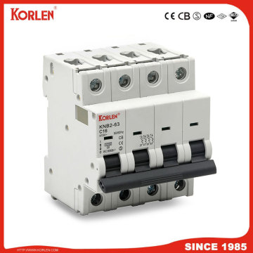 Miniature Circuit Breaker 3KA 63A TUV KNB2-63 4P