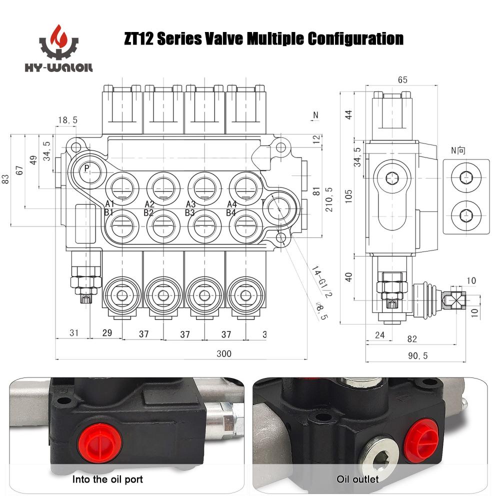 40lpm Multi Way Directional Control Valve