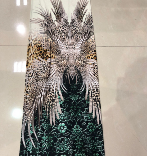 100% Polyester Printed Animal Knitted Abaya Robes Fabric