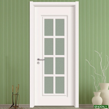 White Modern Wooden Door With Glass