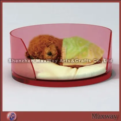 Circle Red Perspex Sweet Dream Cat Comfortable Bed