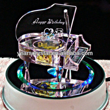 Made in china wedding favors crystal music box with voice mp3 machine(R-2066)