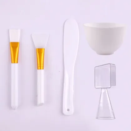 5pcs Facial Mask Brush Set with Silicone Bowl