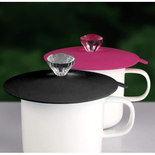 Coperchi di tazza in silicone riutilizzabili diamanti creativi