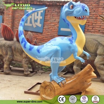 Amusement Park Cute Decoration Fiberglass Dinosaur Statue