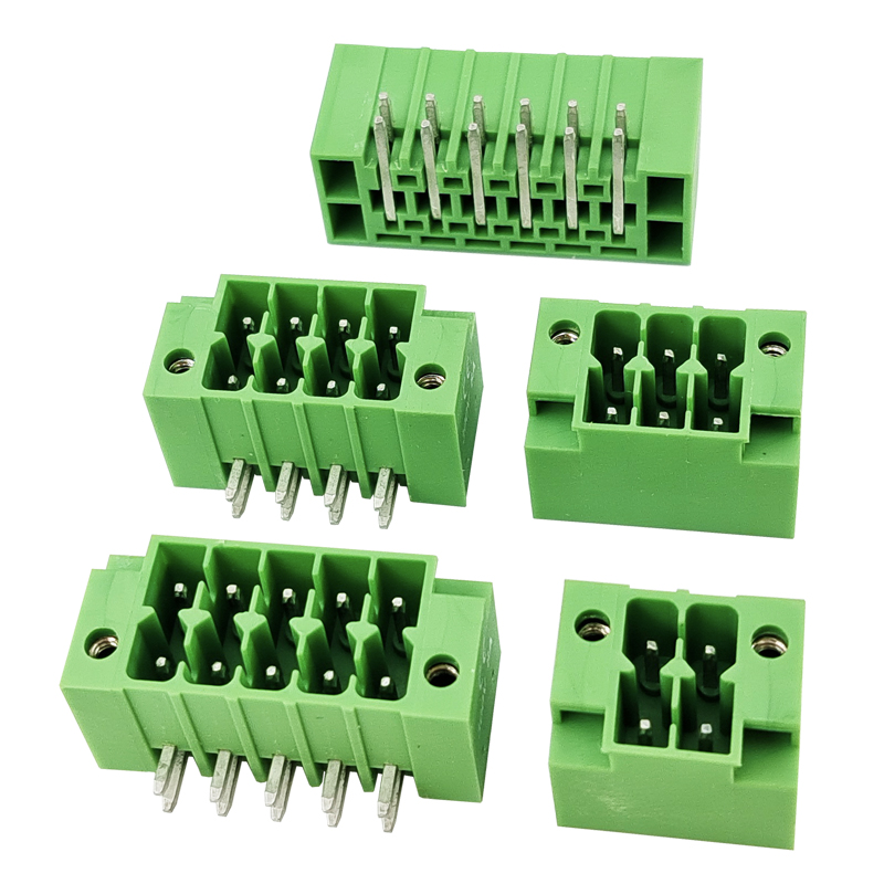 3.5mm 피치 콤팩트한 2열 직각 핀 헤더(플랜지 포함) Pcb 스루홀 솔더 유형, 산업용 수형 커넥터, Bossgoo.com ...