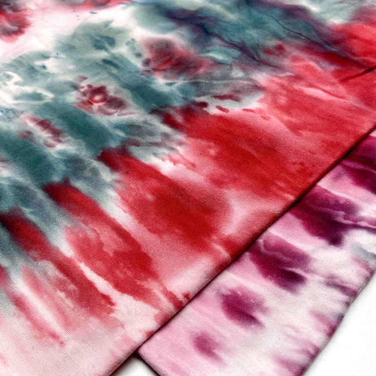 Tie dyed jersey fabric