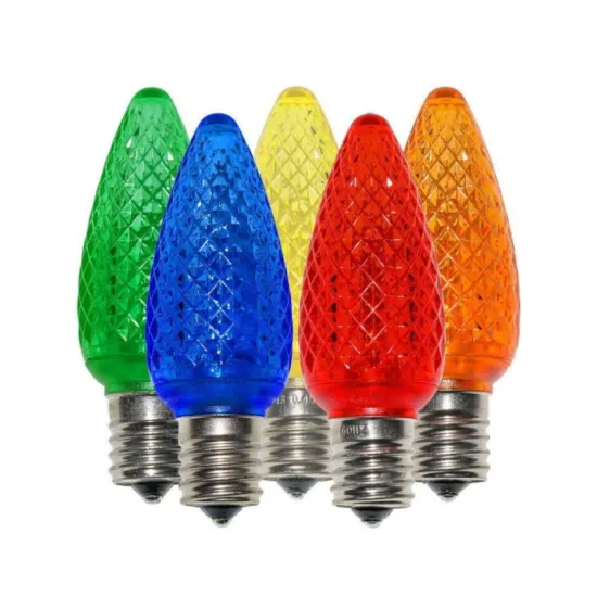 C9 Multicolor LED Light Bulbs 110V 0.8W for Christmas Holiday Garden Yard Decoration