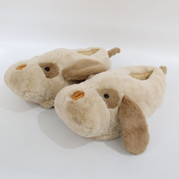 New Winter Cotton Slippers: Hot Selling Long Eared Spotted Dog Plush for Men and Women - Ideal for Home Leisure and Comfort
