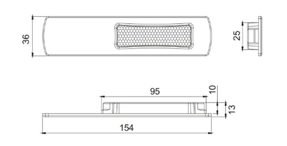 Aluminum Lifting Sliding Door Handle, Lift & Slide door lift door handle, heavy duty Lift Aluminum Sliding Door Handle Drawing