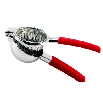 Professional Red/Black Stainless Steel Hand Fruit Juicer: Orange, Lime, Lemon Squeezer