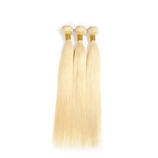 Huashuo High Discounts Best Selling 613 Blond Color Straight Mink Raw Unprocessed Brazilian Cuticle Aligned Hair For Wholesale