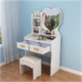 Wooden Modern Makeup Table Set With Led Mirror