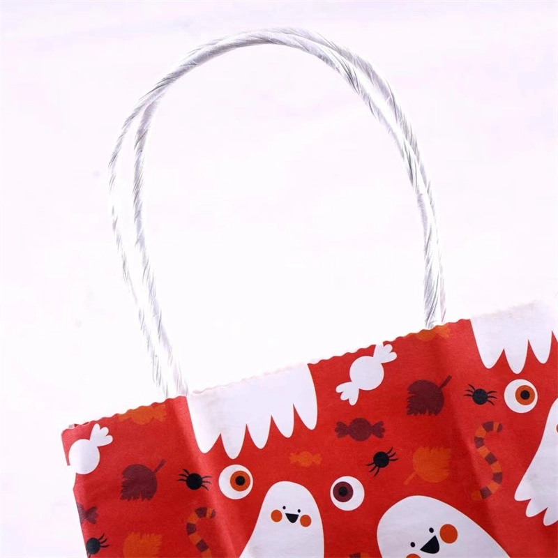 Sac en papier kraft de Noël Sac d'emballage cadeau de Noël sac tote