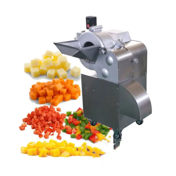 Automatic Root Vegetable and Fruit Cutting Machine - Cube Slicer for Potatoes, Onions, Tomatoes, Apples, Carrots