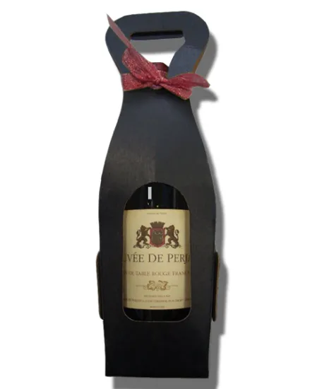 Black Dyed Paper Wine Boxes