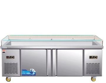 Tavolo da esplorato di pesce refrigerante di pesce di ghiaccio in acciaio inossidabile inossidabile