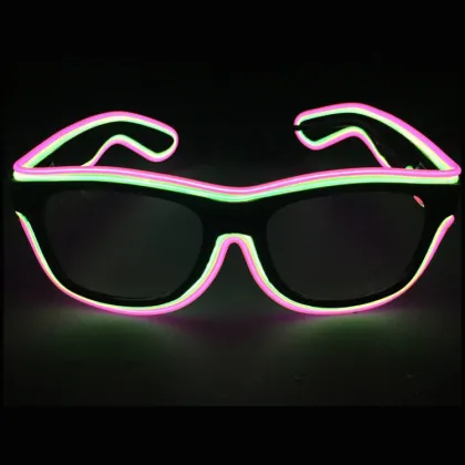 Neon Rave Glasses: LED Light-Up Party Costumes