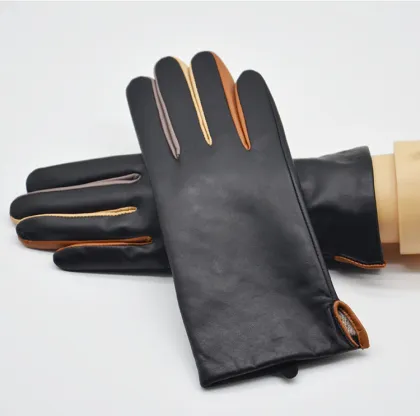 Lady sheepskin leather gloves