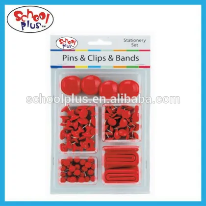 office pin set magnetic button push pin plastic paper clips set