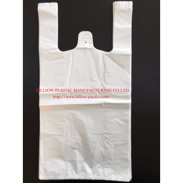 HDPE Poly Plastic Shopping Bag with Gusset for Bakery and Wholesale