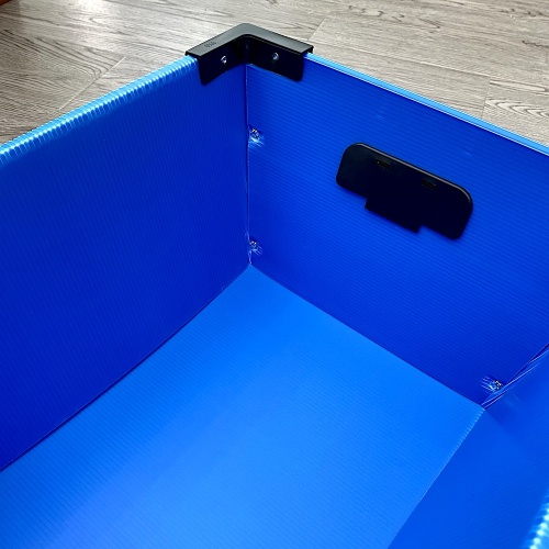 Caja de almacenamiento de plástico corrugado azul PP