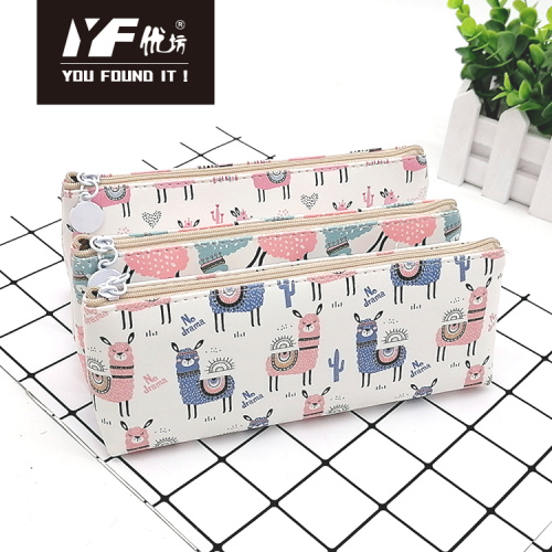 Custom sheep pattern cute PU pencil case