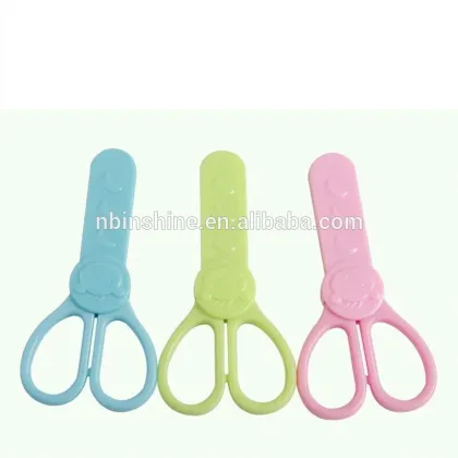 Plastic safe child scissors , children safe paper scissors